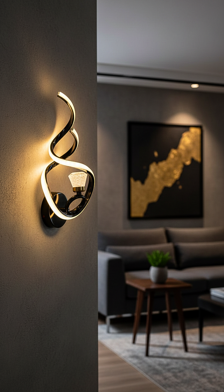 WALL LIGHT (1041-BK) 3IN1 LED