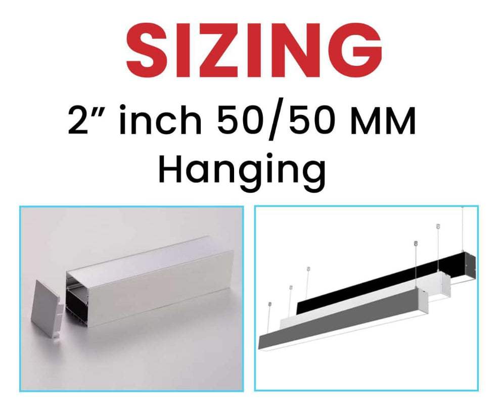 2 Inches hanging profile lights (4 feet )