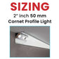 Linear Corner Profile Light 2 inches (10 Feet)